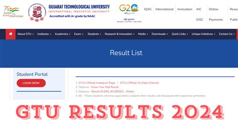 gturesults.in archive|GTU Result 2024 (Out): Check UG, PG Results .